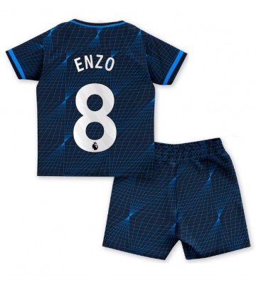 Chelsea Enzo Fernandez #8 Replika Babytøj Udebanesæt Børn 2023-24 Kortærmet (+ Korte bukser)